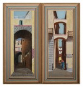 (2) ETHELYN WOODLOCK, OIL ON B