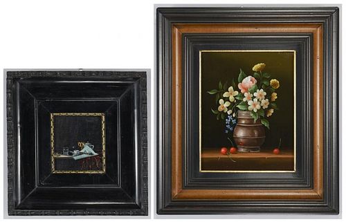 2 EUROPEAN O/B STILL LIFES1st item: