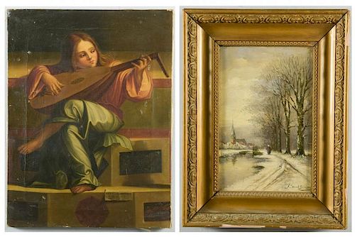 2 EUROPEAN OIL PAINTINGSTwo