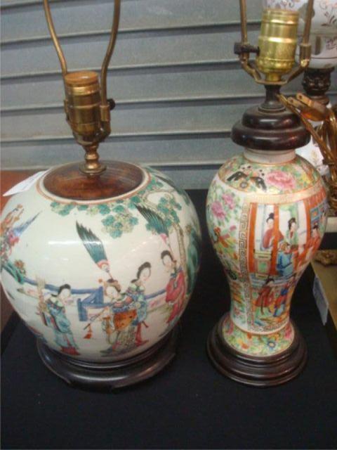 2 Export Porcelain Lamps.