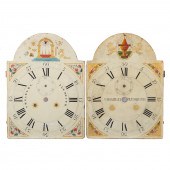 2 FEDERAL PAINTED WOOD CLOCK F