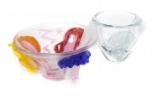 (2) FELLERMAN RAABE ART GLASS