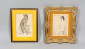 2 FEMALE NUDES ON PAPER2 femal