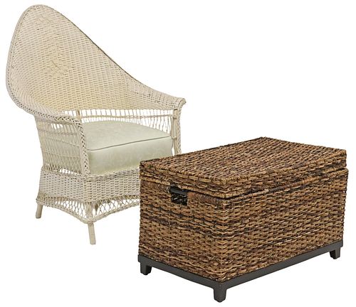 (2) FICKS REED STYLE RATTAN
