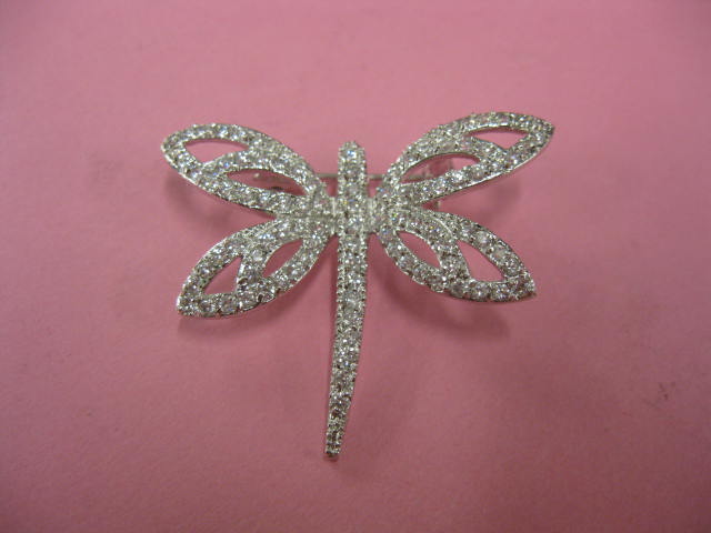 2 Figural Brooches Dragonfly &