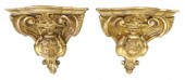 (2) FIGURAL CARVED GILTWOOD CO