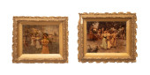 2 FIGURAL CRYSTOLEUM PRINTS, A
