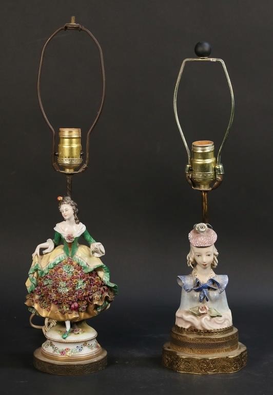 2 FIGURAL PORCELAIN LAMPS2