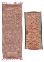 2 FINE ANTIQUE IBAN IKAT TEXTI