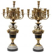 (2) FINE FRENCH BRONZE DORE ET