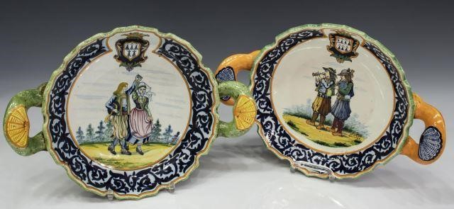 (2) FINE FRENCH HENRIOT QUIMPER