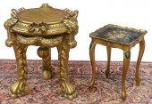 (2) FINE ITALIAN GILTWOOD PEDS