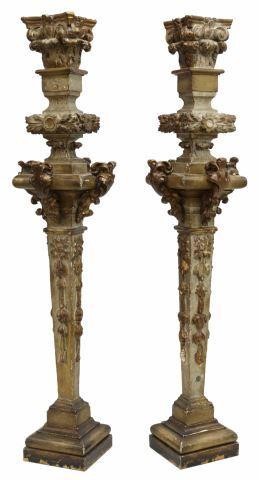 (2) FINE LARGE FRENCH GILTWOOD