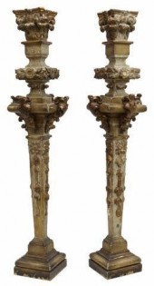 (2) FINE LARGE FRENCH GILTWOOD