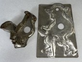 2 FINE TIN FIGURAL COOKIE CUTT