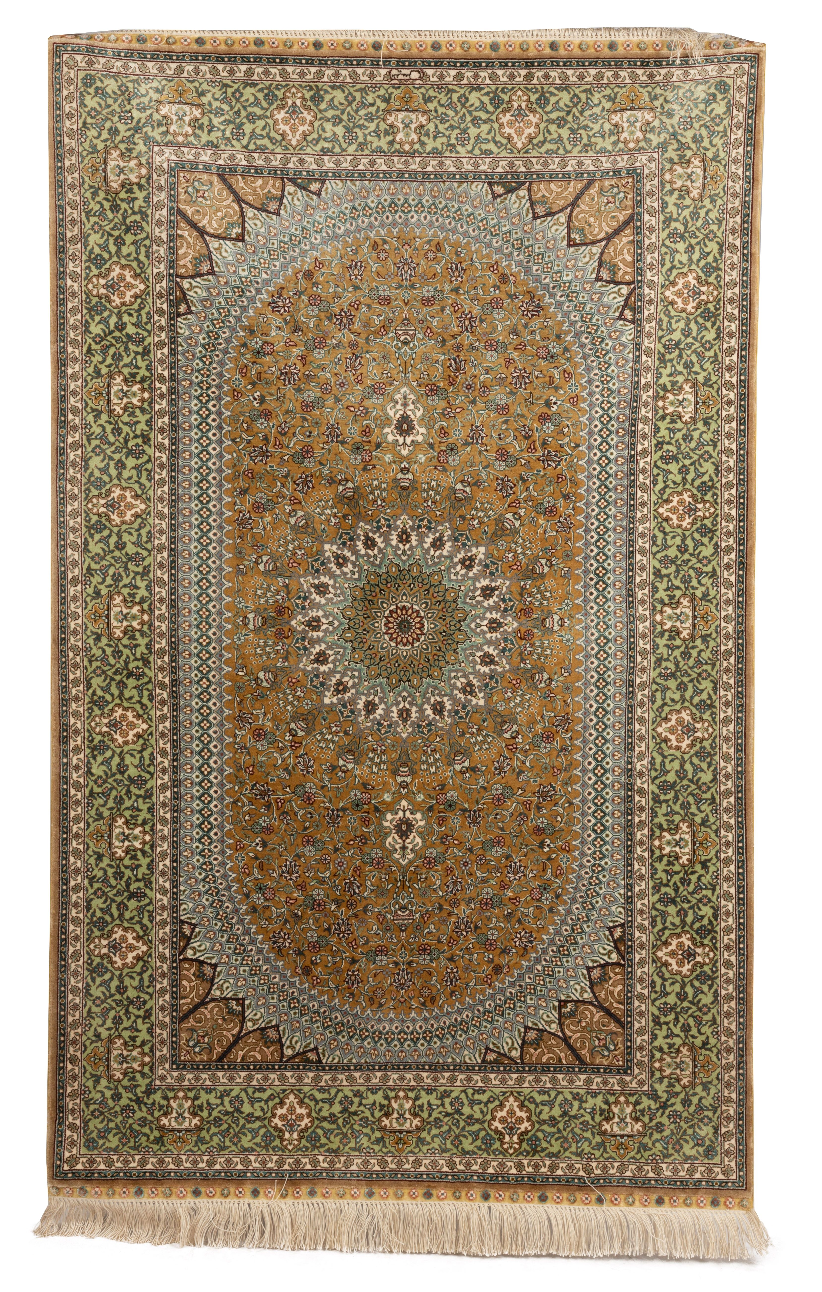 (2) FINE VINTAGE SILK ORIENTAL RUGS