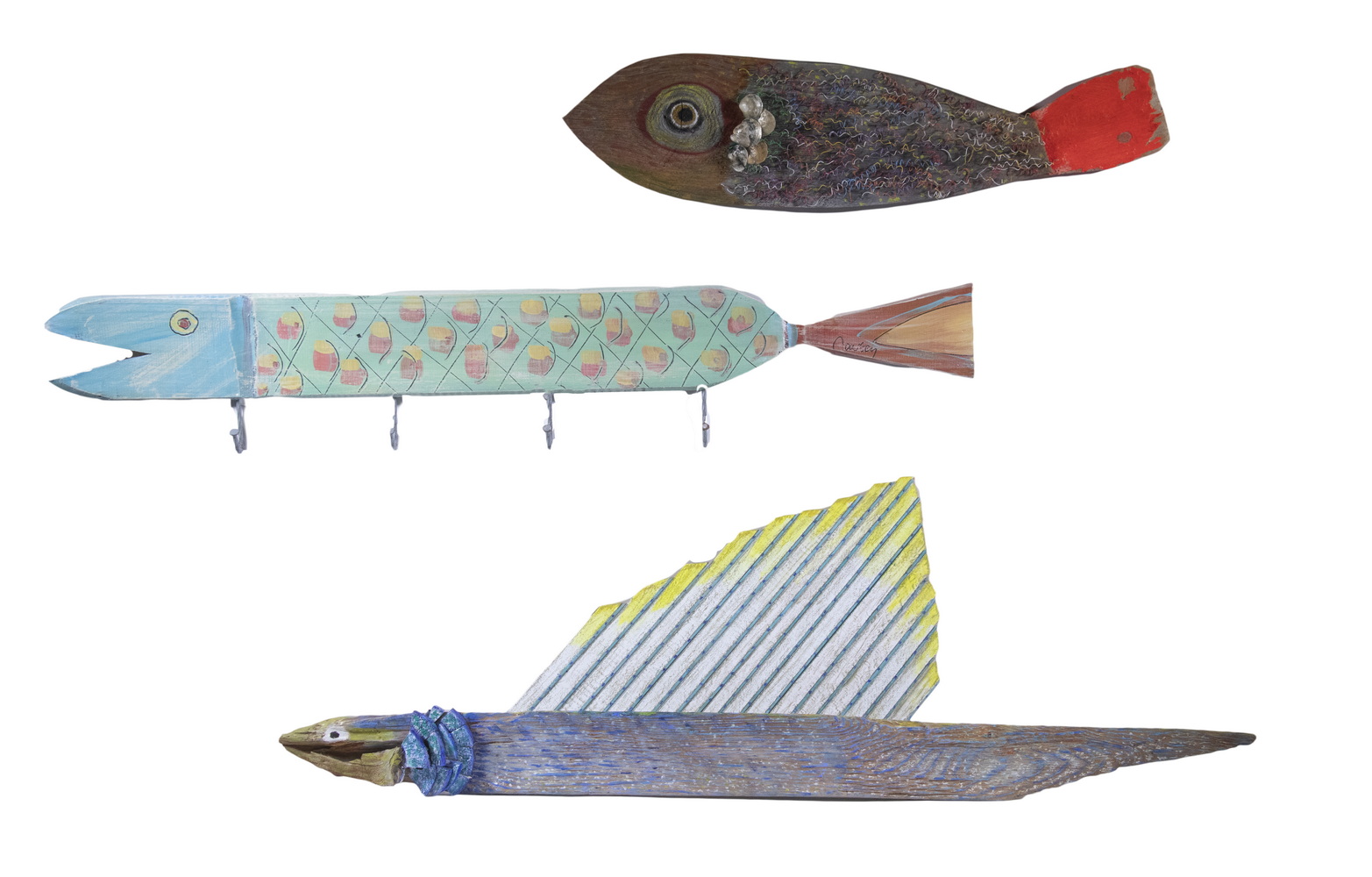 (2) FISH SCULPTURES BY BILL