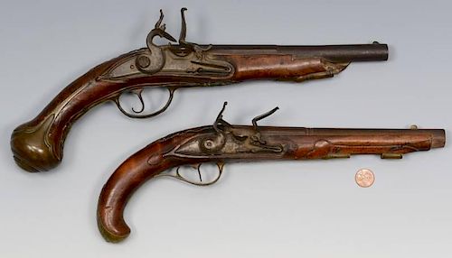 2 FLINTLOCK PISTOLS, ONE GEROMINO