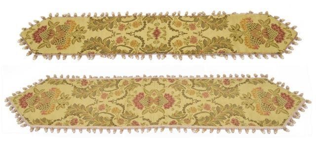 (2) FLORAL JACQUARD TABLE