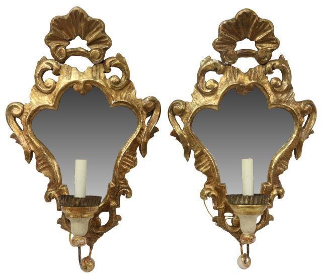 (2) FLORENTINE GILTWOOD MIRRORED