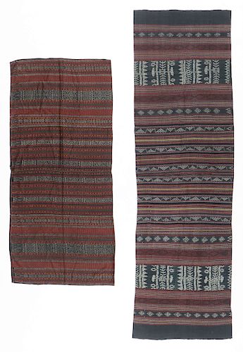 2 FLORES IKAT SARONGS2 sarongs, one