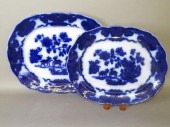 2 FLOW BLUE PLATTERS, CASHMERE