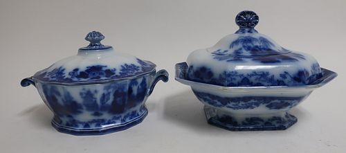 2 FLOW BLUE 'SCINDE' TRANSFERWARE