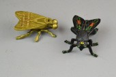 (2) FLY BOXES - CAST IRON AND