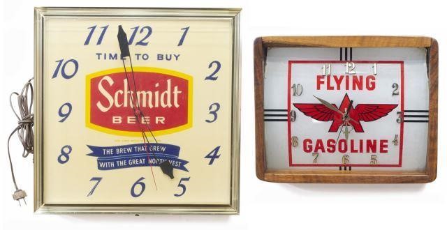 (2) FLYING A GAS & SCHMIDT BEER