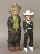 2 FOLK ART CARVINGS ATTRIBUTED