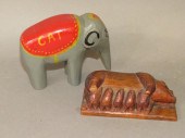 2 FOLK ART CARVINGS BY UNATTRI