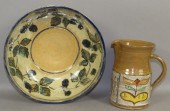 2 FOLK ART POTTERY PIECES BY "