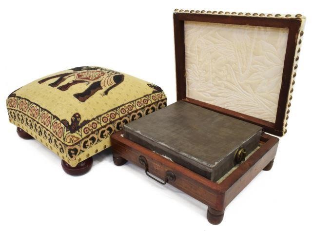 (2) FOOT WARMER & UPHOLSTERED