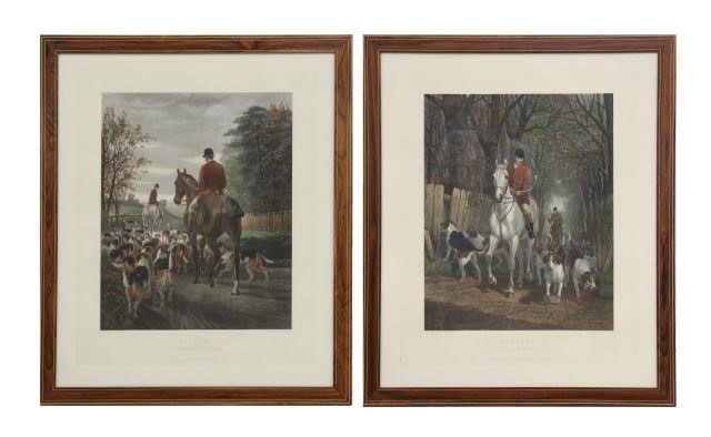(2) FOX HUNTING ENGRAVINGS AFTER