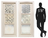 (2) FRAMED ABSTRACT FIBER COLL