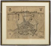 (2) FRAMED ANTIQUE ETCHINGS MA