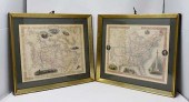 2 FRAMED ANTIQUE MAPS2 Framed