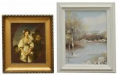 (2) FRAMED ART, WINTER LANDSCA