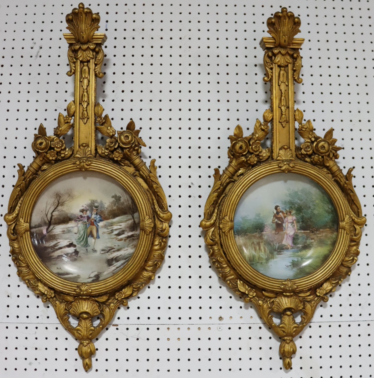 2 FRAMED ARTIST SIGNED LIMOGES