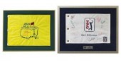 (2) FRAMED AUTOGRAPHED GOLF FL