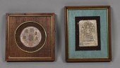 2 FRAMED BUDDHIST VOTIVE TABLE