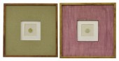 (2) FRAMED CHINESE JADE SHOU L