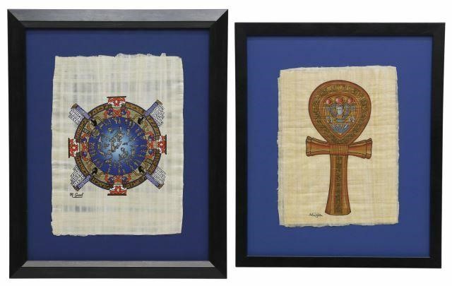 (2) FRAMED EGYPTIAN STYLE PAINTED