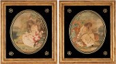 2 FRAMED ENGLISH SILK NEEDLEWO