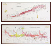 (2) FRAMED FRENCH MAPS GREAT V