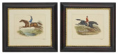 (2) FRAMED HAND-TINTED ENGRAVI