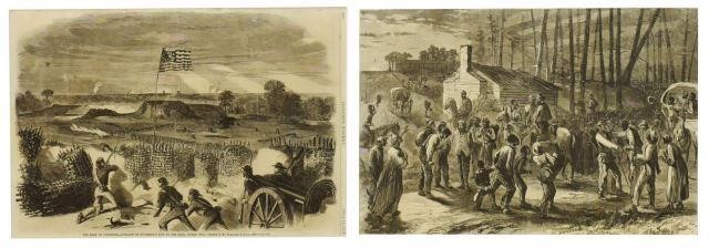 (2) FRAMED HARPER'S WEEKLY CIVIL