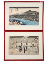 (2) FRAMED HIROSHIGE WOODBLOCK