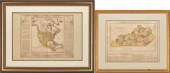 2 FRAMED HISTORICAL MAPS, NORT