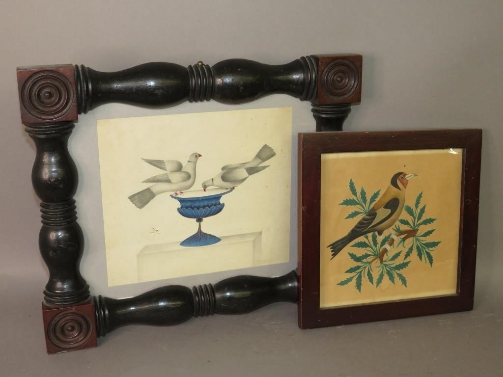 2 FRAMED INK & WATERCOLOR
